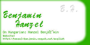 benjamin hanzel business card